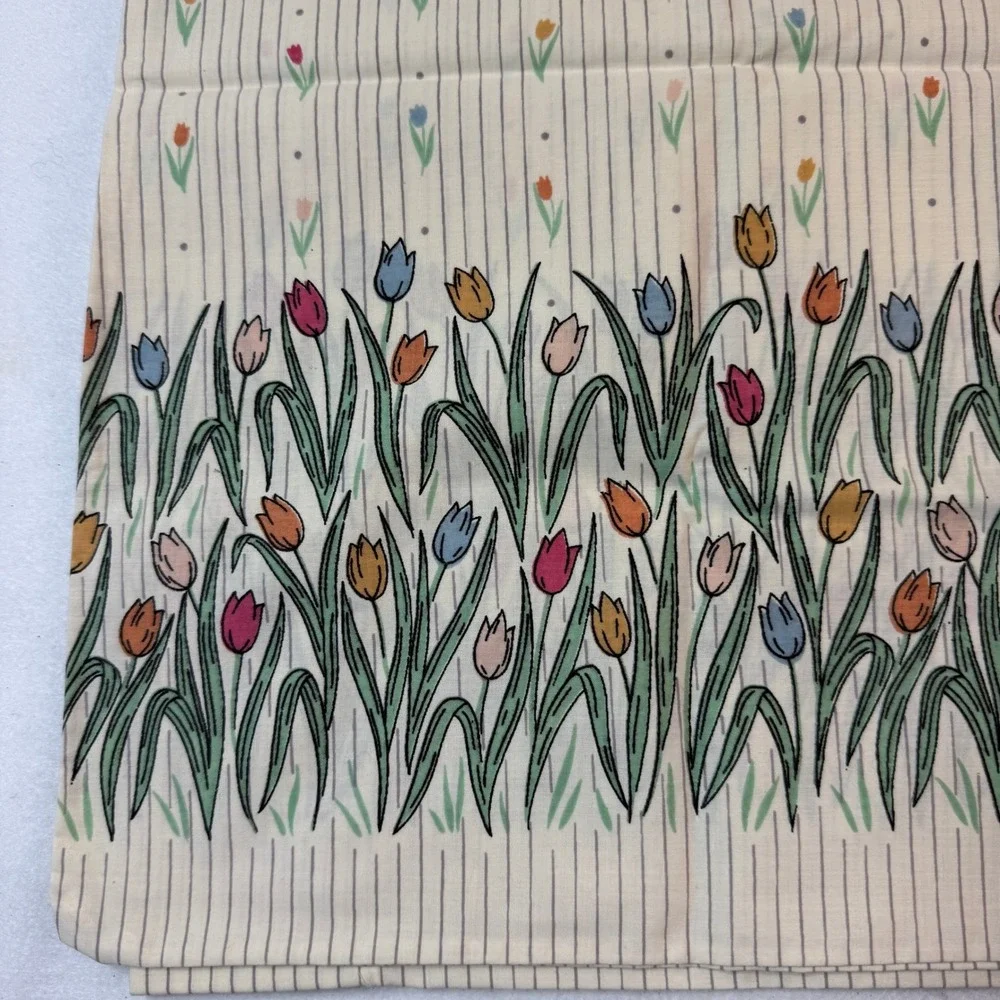 Cottagecore Tulip Floral 3 Pc Pillowcase + Sham‎ Set Cottagecore Grandmacore VTG